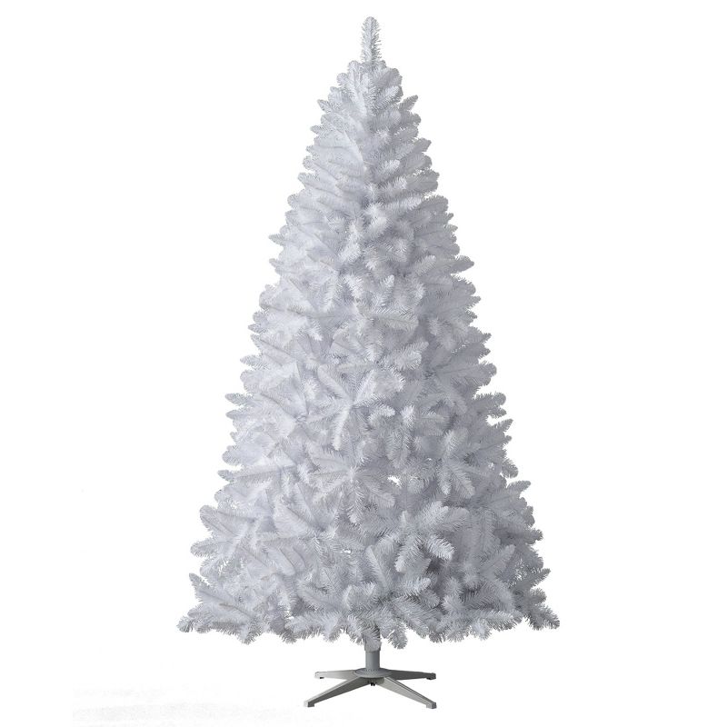 Treetopia Winter White 6-Foot-Tall Artificial Full Bodied Unlit Christmas Tree Colorful Holiday Decoration with Premium White Stand and Easy Assembly, 1 of 7