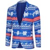 Men's Printed Blazer Casual Slim Fit One Button Sports Coat Festival Party Jacket - 2 of 4