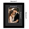 Americanflat Picture Frame with Black Mat and White Trim - Engineered Wood and Shatter-Resistant Glass - 2 of 4
