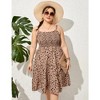 Plus Size Summer Dresses Women's Sleeveless Square Neck Smocked Flowy Ruffle A Line Maxi Dress - 2 of 4