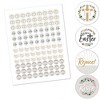 Big Dot of Happiness Religious Easter - Christian Holiday Party Round Candy Sticker Favors - Labels Fits Chocolate Candy (1 sheet of 108) - 2 of 4