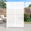 PexFix 72 in. x 47 in. Outdoor Metal Privacy Screen Garden Fence in Louver Pattern in White - 3 of 4