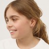 Girl's CZ Birthstone Heart Screw Back Sterling Silver Earrings - In Season Jewelry - 2 of 4