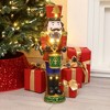 LuxenHome 24.21" LuxenHome 2Ft Tall Traditional Nutcracker Drummer Soldier with Lights Multicolored - 2 of 4