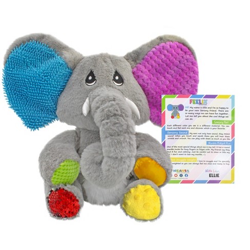 Meavia Weighted Sensory Plush Elephant, Fidget Stuffed Animal For