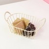 Anna-Kaci Oval Wire Storage Basket with Dual Handles and Open Frame Design 7x4.7x3in - 2 of 3