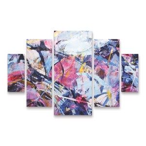 Trademark Fine Art- Kati Bujna Icy Winter Leaves 4  Panel Set Art - 1 of 3