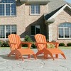 WestinTrends Dylan HDPE Outdoor Patio Adirondack Chairs with Ottomans (4-Piece Conversation Set) - 2 of 4
