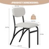 Homhougo 5 Piece Dining Set for Small Spaces, Rectangular Table with Built in Storage Shelf, 4 Luxury Velvet Chairs Black - 3 of 4