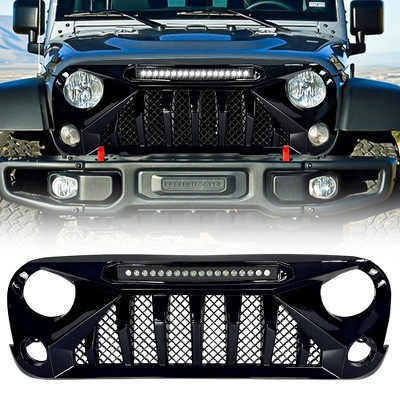 American Modified Gladiator Grille Compatible with 2007 to 2018 Jeep Wrangler JK