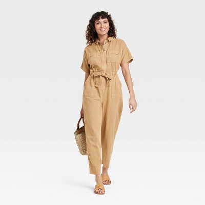 Universal Thread Women's Long Sleeve Collared Boilersuit - Universal