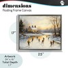 Stupell Industries Vintage Winter Ice Skaters Floating Frame Canvas Art - 4 of 4