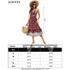 Women's Summer Maxi Dress Casual Floral V Neck Boho High Low Flowy Long Sun Dresses - 4 of 4