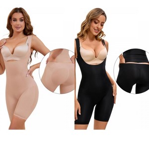 INSPIRE CHIC 2 Pcs Women's Butt Lifter Thigh Slimmers Bust Back Support Body Shapers - 1 of 4