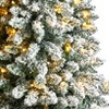 Nearly Natural 5-ft Slim Flocked Montreal Fir Artificial Christmas Tree with 150 Warm White LED Lights and 491 Bendable Branches - 3 of 4