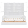TIRAMISUBEST Twin Size Daybed with Drawers and Glass-Door Cabinets, Storage Bed Frame with Built-in LED Light and Shelves - 4 of 4