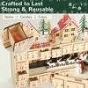 Christmas Advent Calendar with 24 Countdown Drawers Built-in LED Lights, Festive Christmas Countdown Centerpiece for Office, Family Holiday Home Decor - 3 of 4
