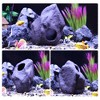 Unique Bargains Ceramic Aquarium Hideaway Rock Cave Fish Tank Decoration Brown 5.47"x4.49"x3.46" - 4 of 4