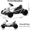 Acekool Kids Electric Go Kart, Racing Style, Two Speeds, Dual Motor, Impact-Resistant Frame, Drifting Fun, Music, Outdoor Ride-On Car - 2 of 4
