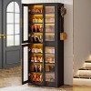 Hommoo 8-Tier Tall Shoe Storage Cabinet with Acrylic Doors and LED Lights - 3 of 4