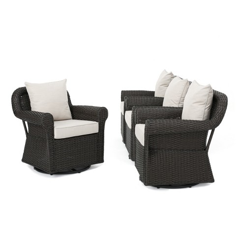 Wicker Swivel Rocking Chairs