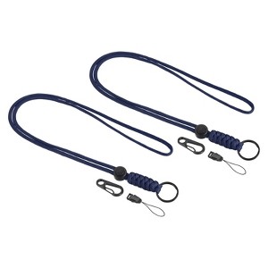 Unique Bargains Badge Lanyard Necklace Keychain Cord Metal Clasp Strap for Key Whistle ID Card Badge Holder 2 Pcs - 1 of 4