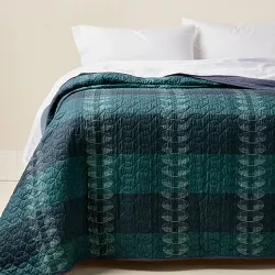 King Printed Quilt Teal - Opalhouse™ designed with Jungalow™