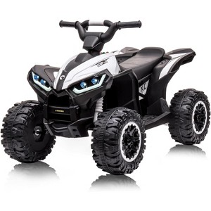 12V Kids Ride On ATV,Battery Powered Electric Four Wheeler with Music, Led Lights, High/Low Speed Modes - 1 of 4