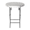 Emma & Oliver Ciel Three Piece Folding Bistro Set in PE Rattan with Metal Frames for Indoor and Outdoor Use - image 4 of 4