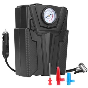 iMountek"Portable 12V Car Tire Inflator Pump with Pressure Gauge for Bicycle, Motorcycle & Auto Tires"Black - 1 of 4