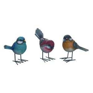Transpac Medium Resin Standing Rainbow Bird Set of 3 Spring Home Decorations - 1 of 1