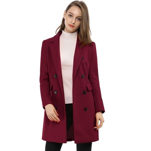 Burgundy womens hot sale winter coat