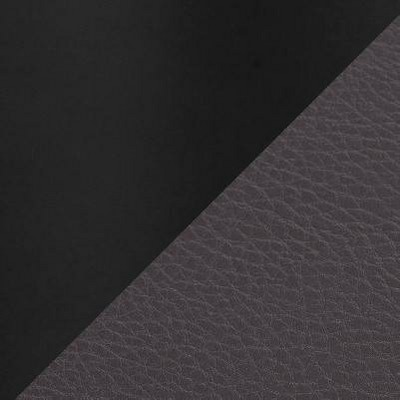 Metal/Faux Leather Black/Charcoal