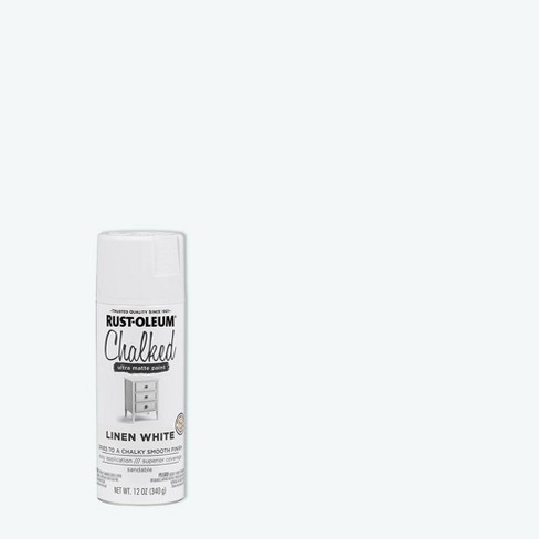 Rust-oleum 12oz Chalked Ultra Matte Spray Paint Linen White : Target