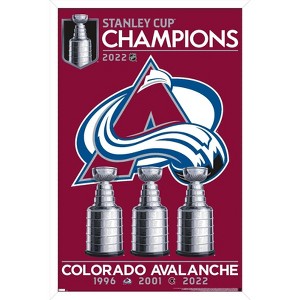 Trends International NHL Colorado Avalanche - 20222 Stanley Cup Logo Framed Wall Poster Prints - 1 of 4