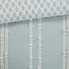 Gulches 3 Piece Cotton Jacquard Comforter Set, Aqua Full/Queen - Polished Duvet-Like Bedding to Elevate Cozy, Fresh Bedroom Vibes - 4 of 4