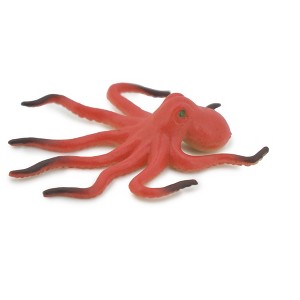 Collectible Wildlife Gifts | Octopus, Octopuses, Red, Rubber Octopodes, Realistic Hand Painted,  Figurine,  Gift,       2 1/2"     F216 B36 - 1 of 4