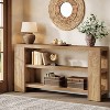 Hommoo Extra Long 3-Tier Console Table with Storage - 2 of 4