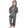 Joggies - Charcoal Gray Toddler Footless Hoodie One Piece - 3 of 4