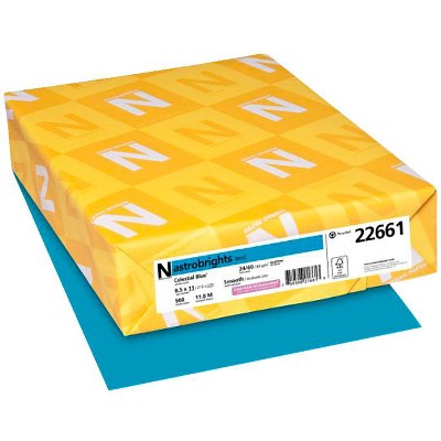 Astrobrights Colored Paper, 8-1/2 x 11 Inches, 24 lb, Celestial Blue, 500 Sheets
