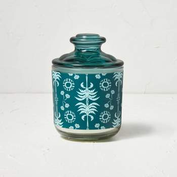13.5oz Eucalyptus and Patchouli Lidded Glass Candle Green - Opalhouse™ designed with Jungalow™