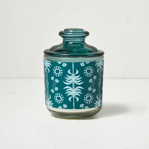 13.5oz Eucalyptus and Patchouli Lidded Glass Candle Green - Opalhouse™ designed with Jungalow™ - image 1 of 4