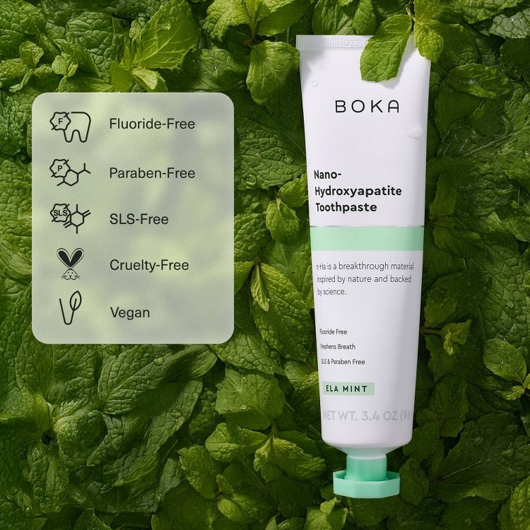 Boka Ela Mint- Fluoride Free- Nano Hydroxyapatite Toothpaste - 3.4oz, 2 of 5