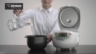 Zojirushi NS-ZCC18 Neuro Fuzzy Rice Cooker & Warmer, 10 Cup,  Premium White, Made in Japan: Home & Kitchen