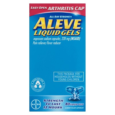 Aleve Arthritis Pain Reliever / Fever Reducer Liquid Gels - Naproxen ...