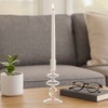 Glass Taper Candle Holder - Modern Decorative Candlestick for Home, Office, Bedroom & Living Room - Elegant Tall Contemporary Accent Decor - 3 of 4