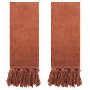 REGALWOVEN Cotton Bathroom Hand Towel with Tassel 14" x 30" 2 Pcs - 1 of 4