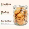 Airtight glass jars, 25 oz, 6-pack, glass storage jars, striped clip-on jars, suitable for kitchen storage. - 4 of 4