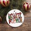 Santa's Favorite Baseball Player Plaid Christmas Theme Ornament| OrnamentallyYou - 4 of 4
