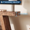 Farmhouse Console Table, 2-Tier Sofa Table with Open Storage Shelves 55 Inch Industrial Wooden Entryway Table for Hallway, Porch - 3 of 4
